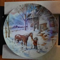 Nature's Child by EDWIN KNOWLES, with box, girl and horse

