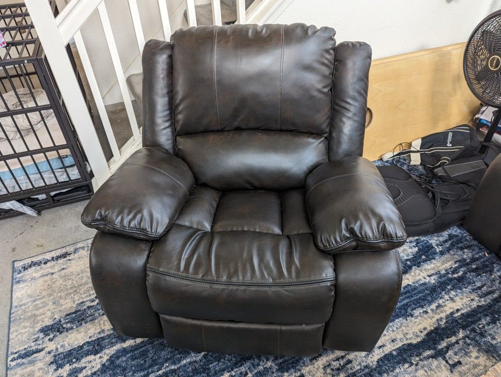 Faux Leather Recliner