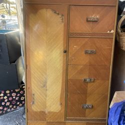 Vintage wardrobe cedar cabinet