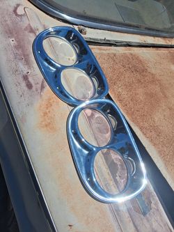 ORIGINAL  1958 CHEVY TRUCK HEADLIGHT TRIM!! 100$