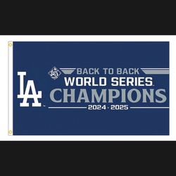 Dodgers Back To Back World Series 3x5 Ft Flag