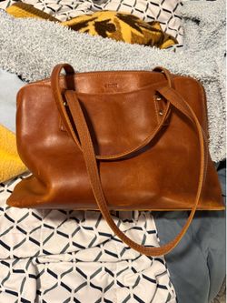 Women’s Large Leather Brown Tote Bag $80