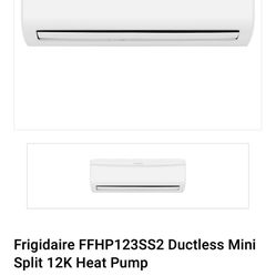 Frigidaire Ductless Split Air Conditioner with Heat Pump 12,000 BTU indoor piece only