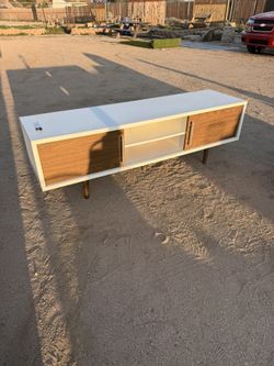 Baxton Studio Gemini Wood Contemporary TV Stand, White 