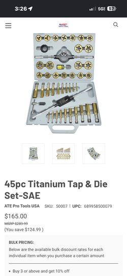 tap and die set