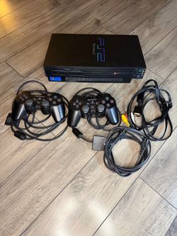 Sony PlayStation 2 PS2 Fat SCPH-35001 Console 2 Controllers Tested Working