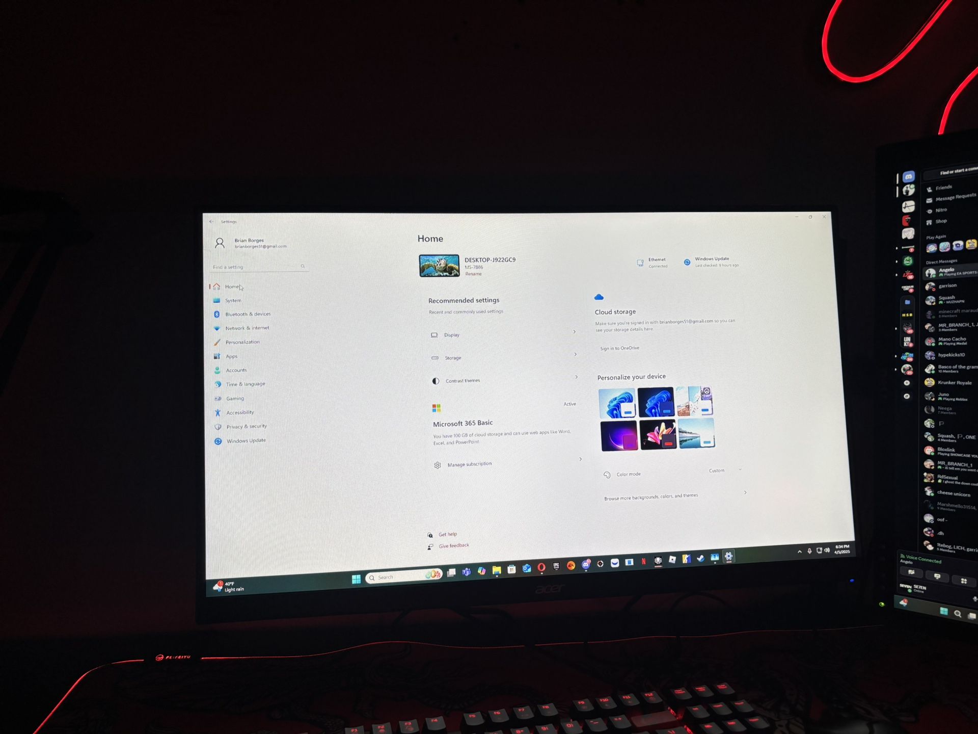 280hz 27inch Acer Monitor