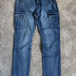 Men’s Cargo Jeans 34x32 – Indigo Wisdom Original – Brand New