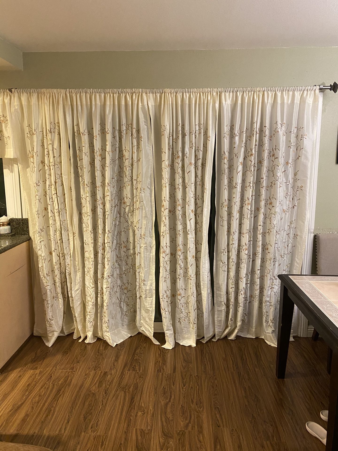 Curtains with rod for $20