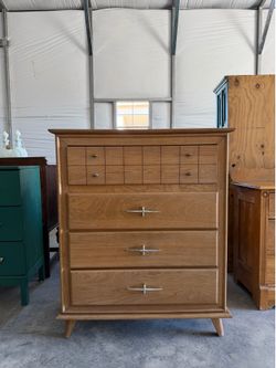 Mid Century Modern Tall Boy Dresser