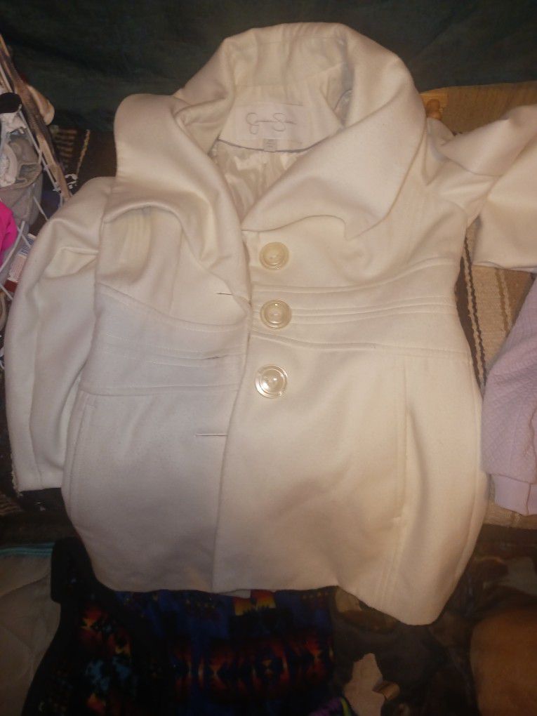 To Jessica Simpson Coats Never Wore Tags Still On The White One $100 Suede And Silk