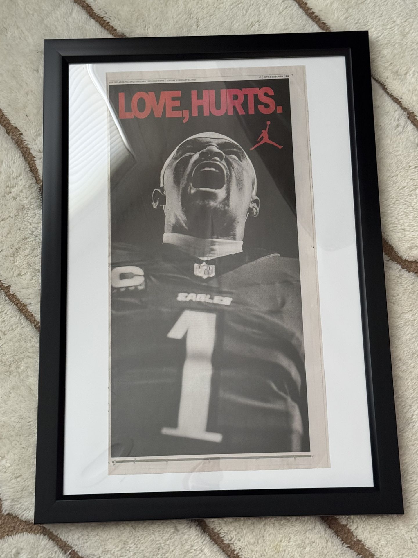 Jalen Hurts Eagles Super Bowl Newspaper *RARE*