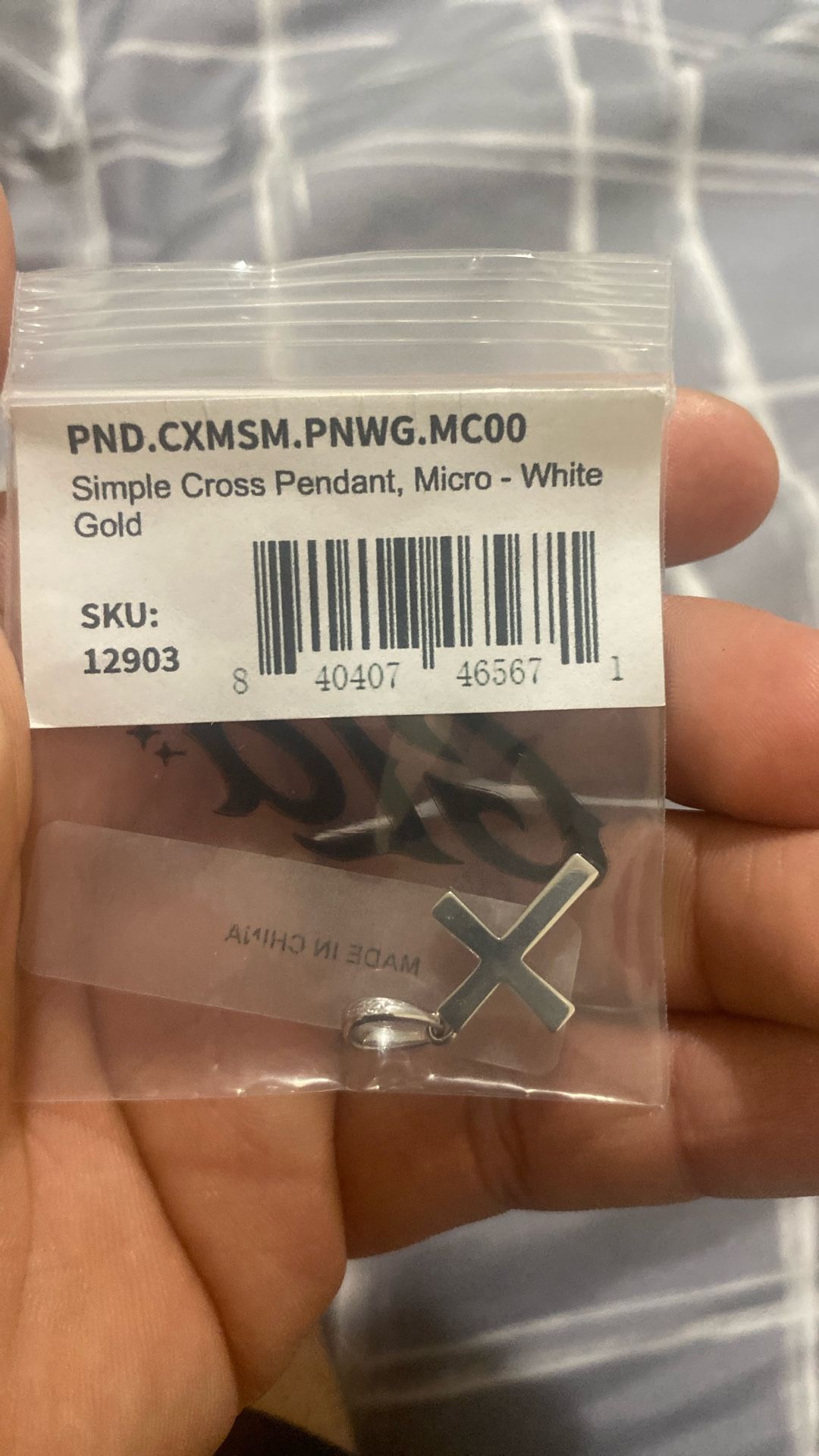 Micro Simple Cross Pendant