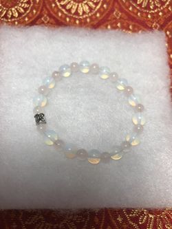 Moonstone and rose quartz bracelet kids size