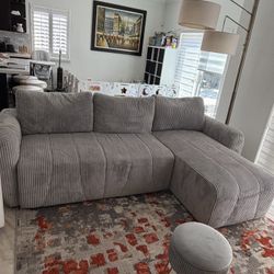 Modern Corduroy Sofa/Day Bed 