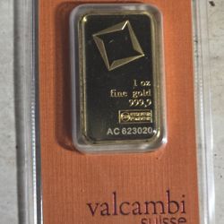 1 Oz 24k Gold Bullion Bar 