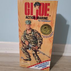 Hasbro GI Joe Action Marine Limited Edition WWII Commemorative Figure 50th 12" 1995