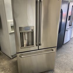 GE café Style 22.2 cu. ft. Smart French Door Refrigerator in Stainless Steel, Counter Depth and ENERGY STAR With hot water technology Retails at $3000