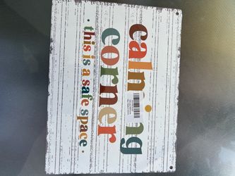 Calming Corner Decorative Wood Sign