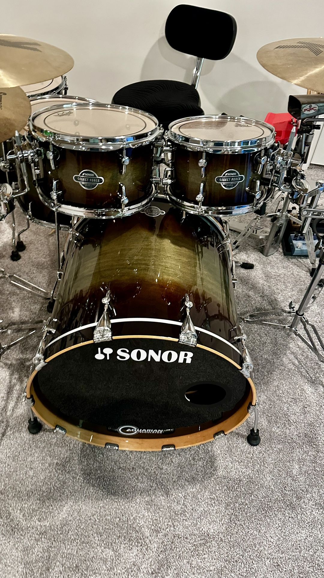 Beautiful Sonor Maple Drum Set Like New! Cheap!