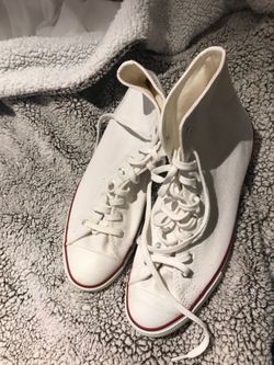 White high top converse size 8 women’s