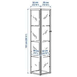 Glass Door Cabinet CLEAR 3 shelf 