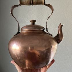 Vintage rustic Made In Portugal Solid Copper Goose Neck Copper Kettle