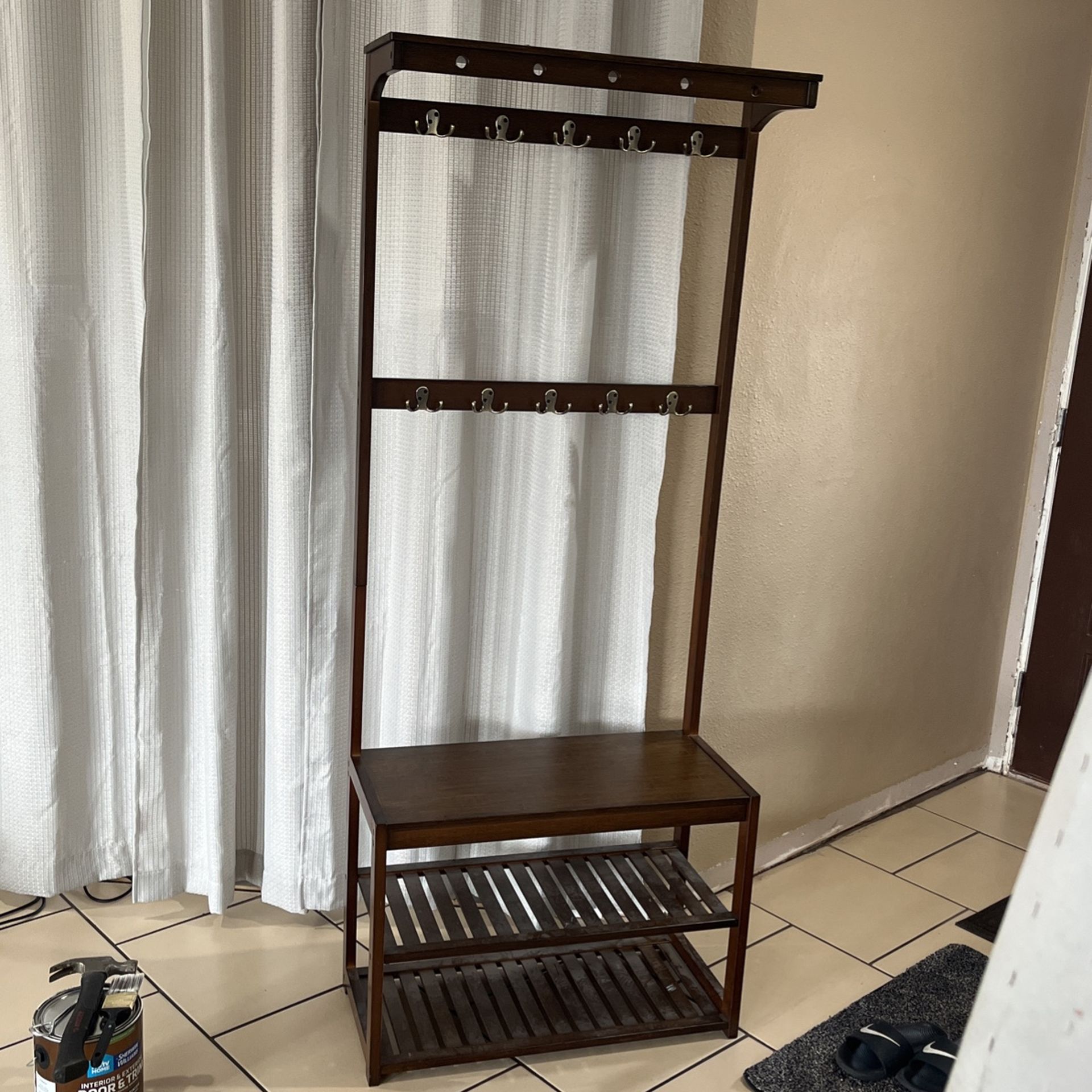 Wood Entrance Shoe & Hanger