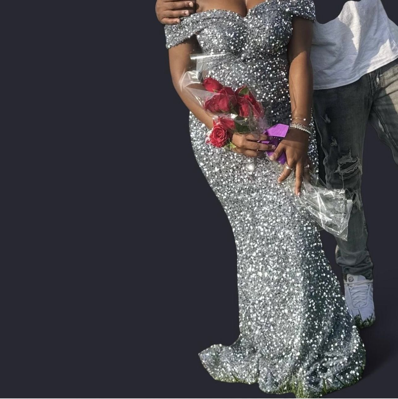 Silver Sparkly Prom dress