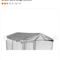  6 ft. x 10 ft. Outdoor Waterproof Roof for Chain Link Dog Kennel