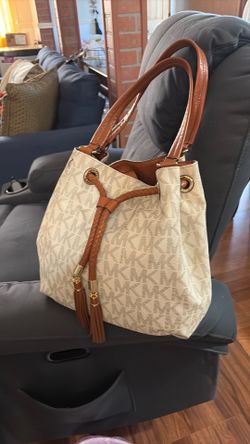 Micheal kor’s brown & beige large purse