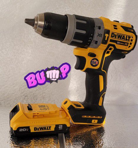 DEWALT 20-Volt MAX XR Cordless Brushless 1/2 in. Hammer Drill/Driver with 20v 2.0Ah Battery (**NEW**)