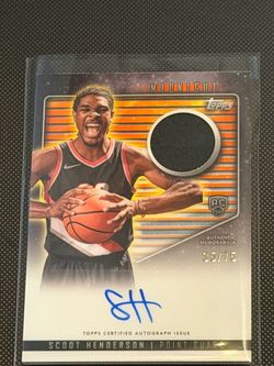 Scoot Henderson auto relic rookie