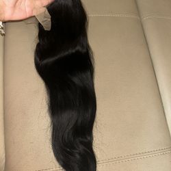 100% Human Hair 32 Inch Straight Wig 