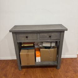 Grey Wooden Console Table 