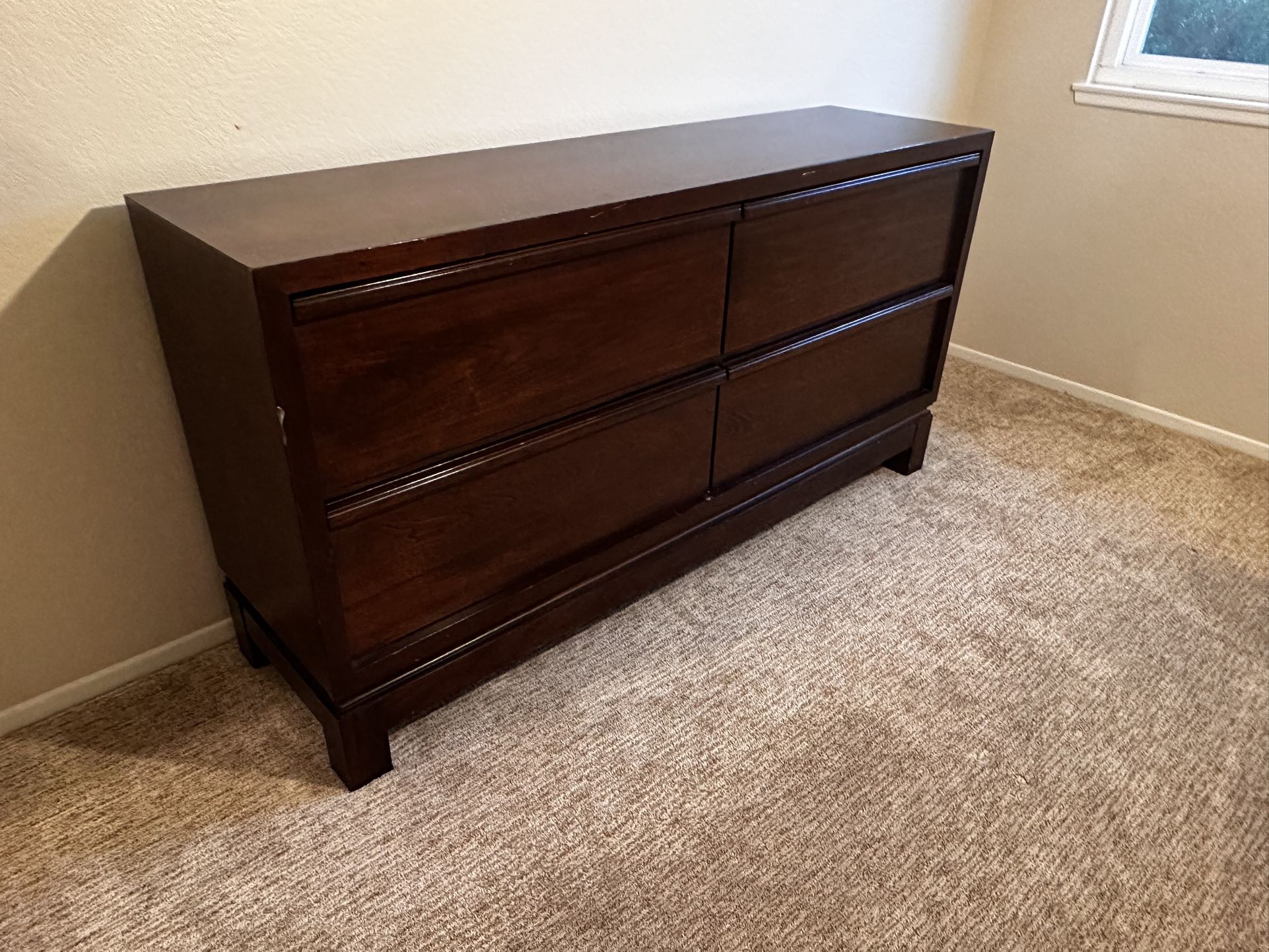 Real Wood Dresser and TV Stand Combo With Mirror 