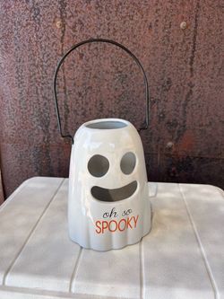 Ceramic Ghost Halloween Lantern