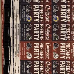 Selling My Season Tickets And My Pre Party Tickets Willing To Sell Individual games $100 for two tickets to the game and $100 for the pre-party game