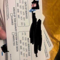 NFPA 96 hood stickers restraunt/food truck