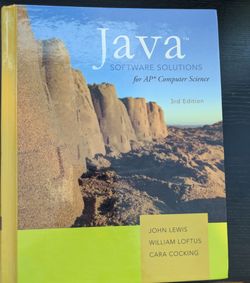 Like NEW - Java Software Solutions for AP computer Science - Hardcover, slightly used