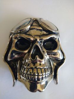 New Aviator SKULL Nickel  Belt Buckel