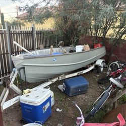 Aluminum Boat On Trailer