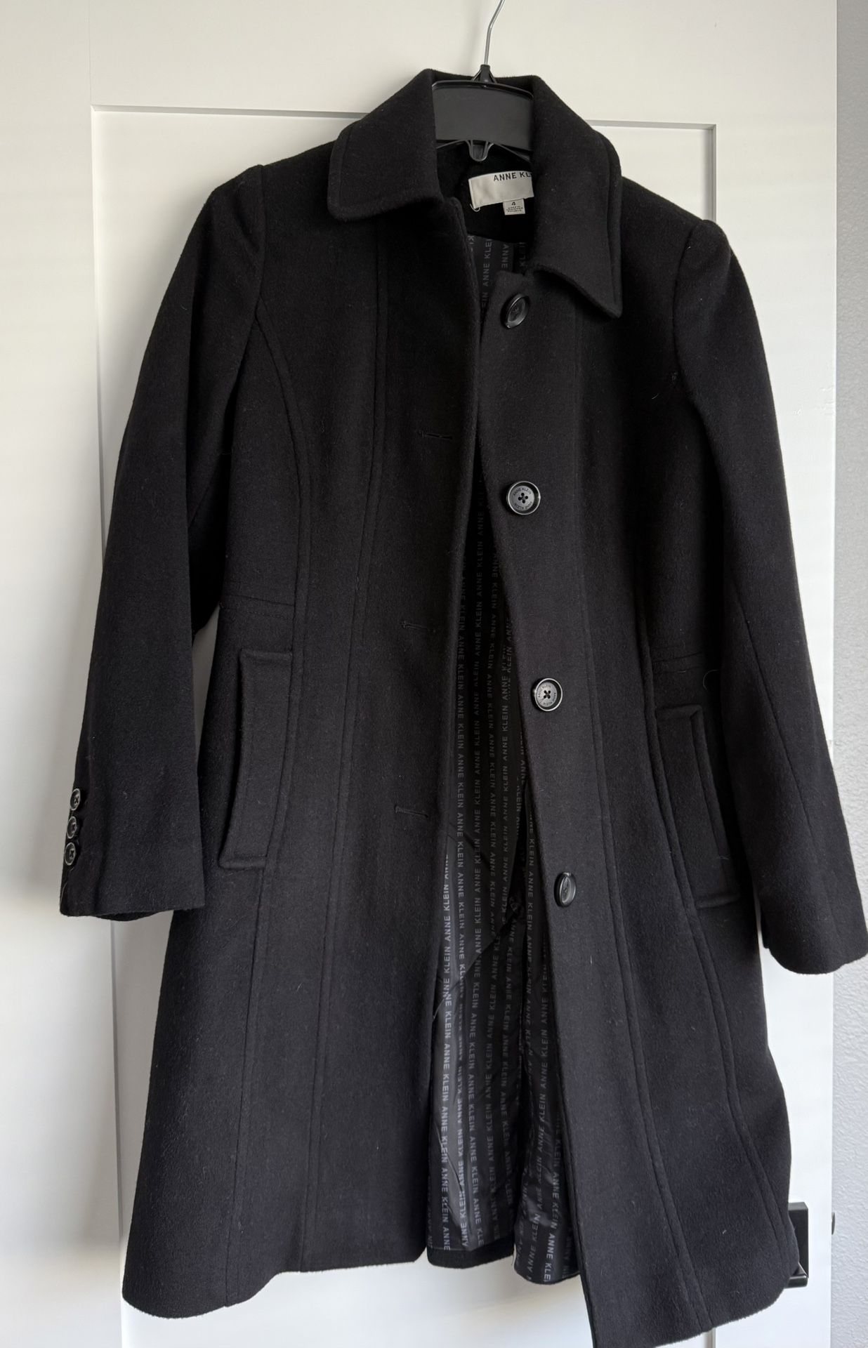 And Klein Wool Coat Size 4