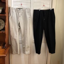 One pair of docker pants, one pair of Hagerty pants