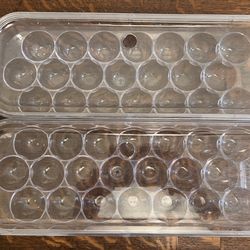 2 BINO Plastic Egg Container for Refrigerator - Clear, 21 Count