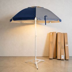 [NEW] 6.5FT Portable Outdoor, Patio & Beach Umbrella with Base