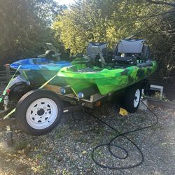 2 Big fish 103 Pedal Kayaks With Trailer.