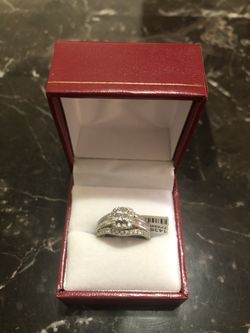 White gold ring with diamonds