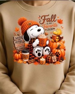 Snoopy Fall Graphic T-Shirt or Crewneck Sweatshirt