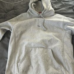 Gray Supreme Mini Logo Hoodie 